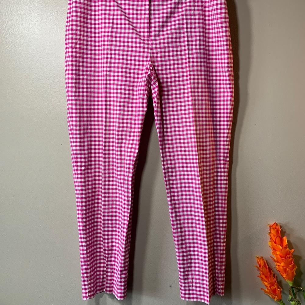 J.Mclaughlin Pink Checkered Pattern Pants - image 2